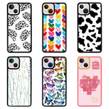 Apple iPhone 13 Kılıf Zore M-Fit Desenli Kapak Cow No1