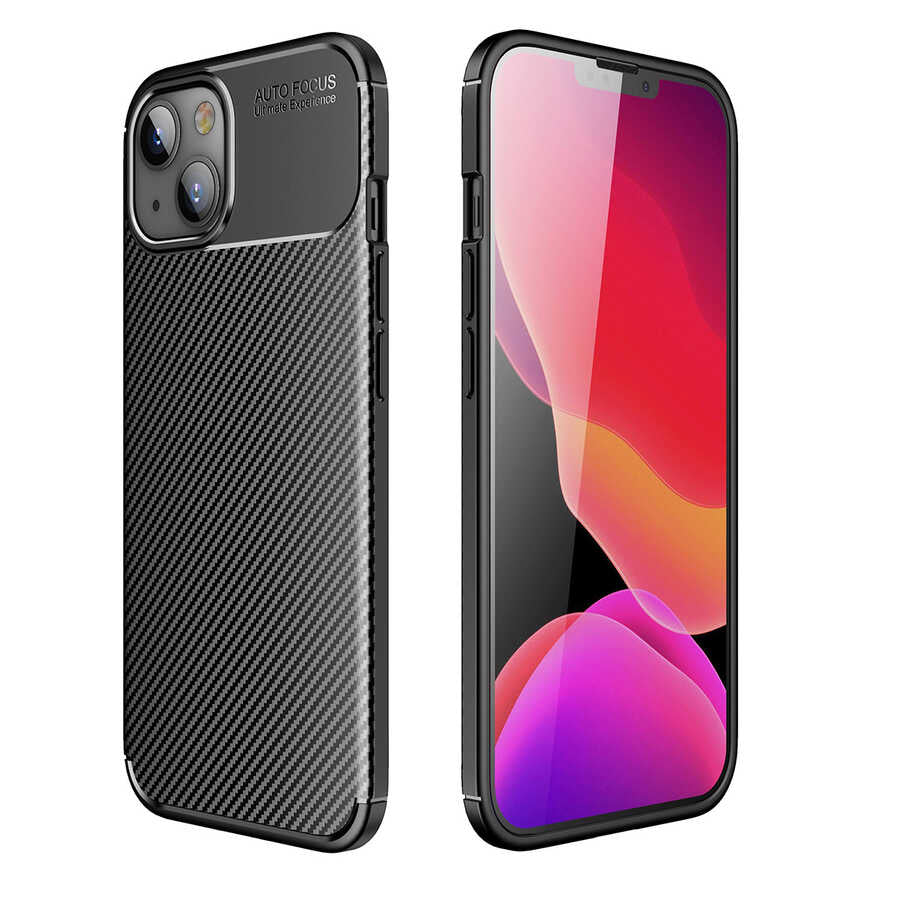 Apple iPhone 13 Kılıf Zore Negro Silikon Kapak Siyah