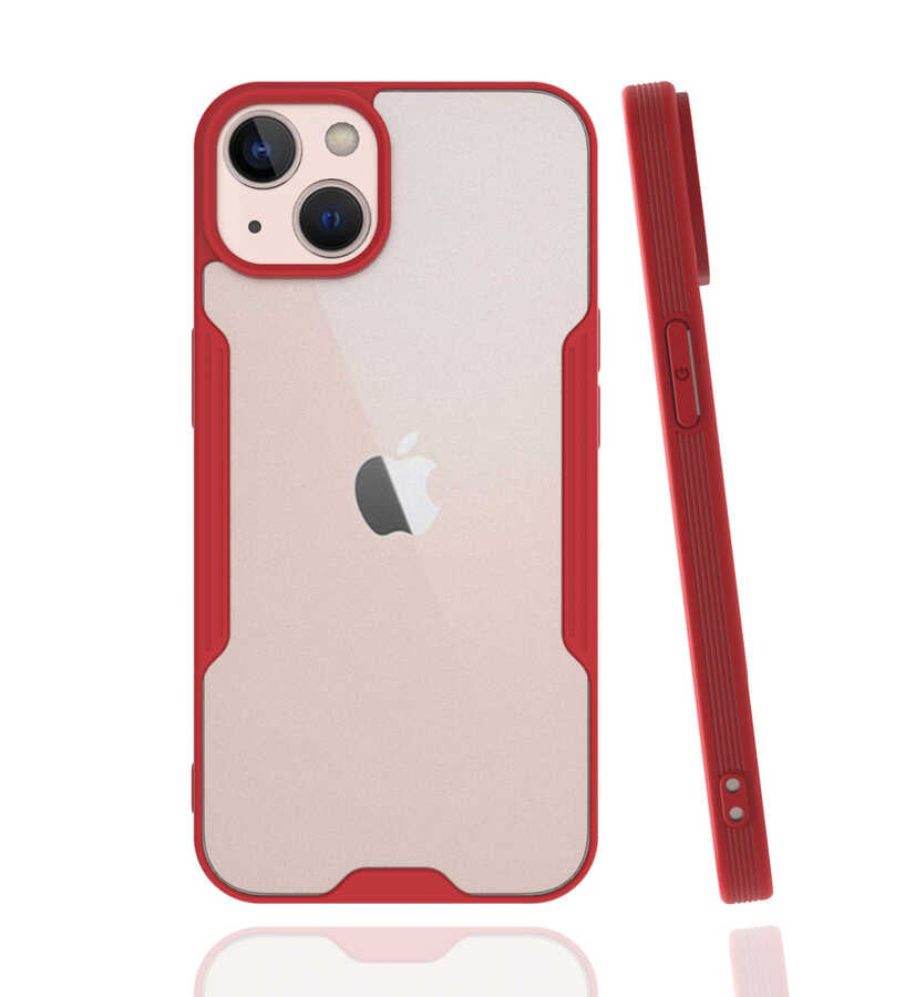 Apple iPhone 13 Kılıf Zore Parfe Kapak Kırmızı