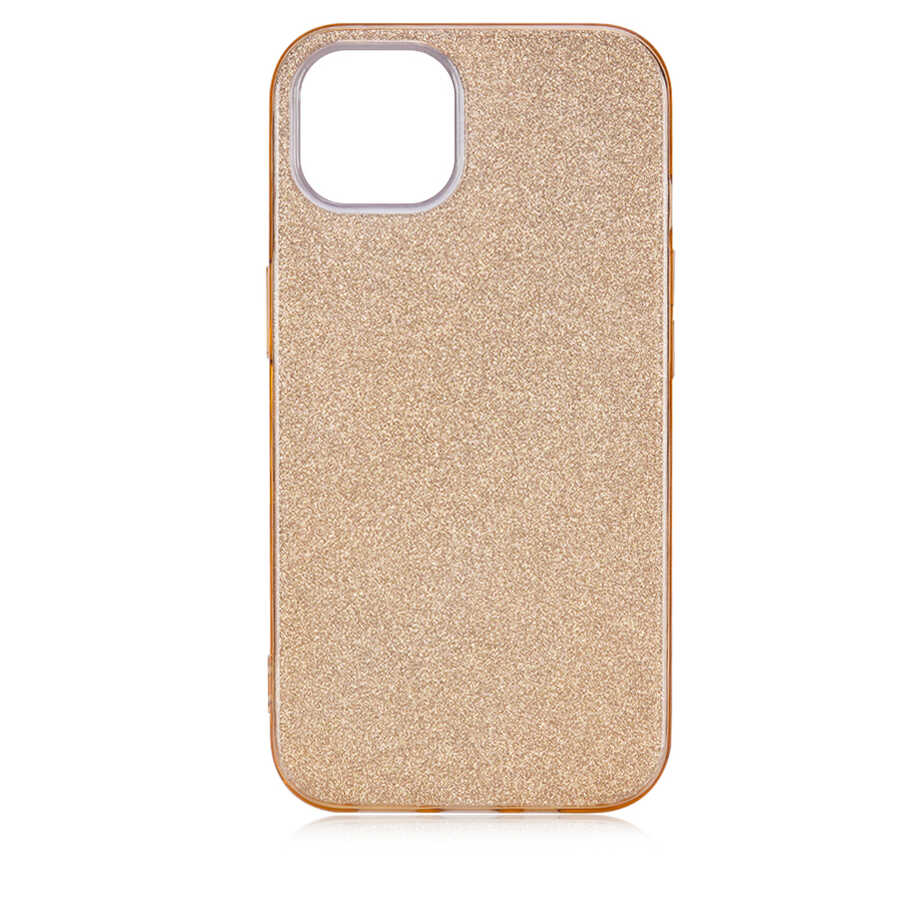 Apple iPhone 13 Kılıf Zore Shining Silikon Rose Gold