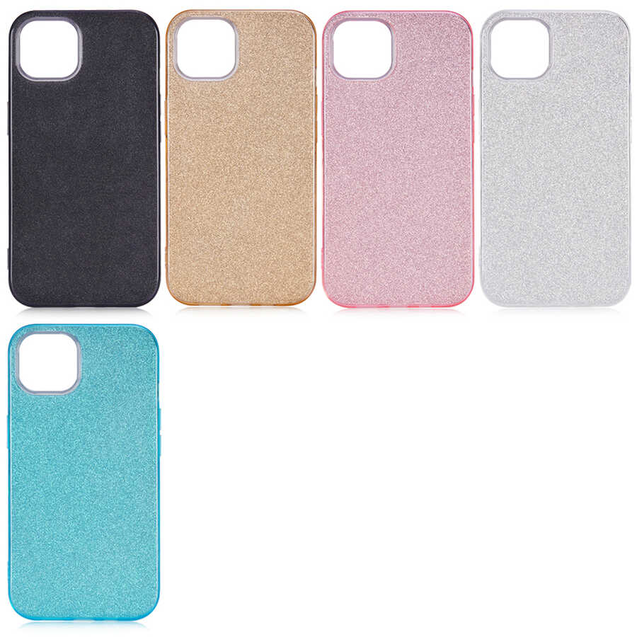 Apple iPhone 13 Kılıf Zore Shining Silikon Mor