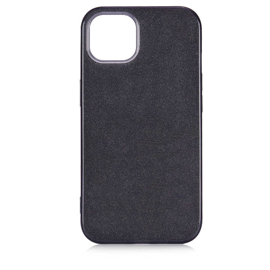 Apple iPhone 13 Kılıf Zore Shining Silikon Siyah