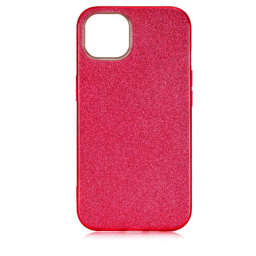 Apple iPhone 13 Kılıf Zore Shining Silikon Kırmızı