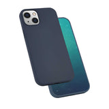 Apple iPhone 13 Kılıf Zore Silk Silikon Lacivert