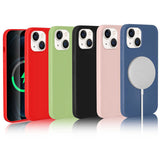 Apple iPhone 13 Kılıf Zore Silksafe Wireless Kapak Siyah