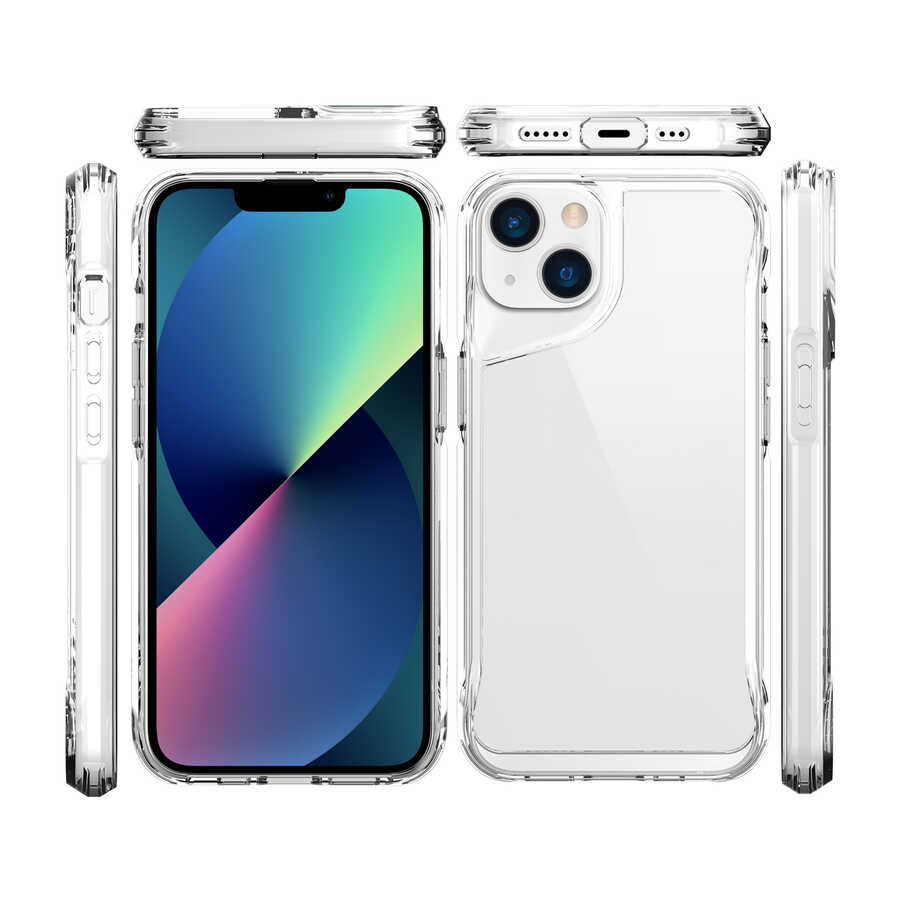 Apple iPhone 13 Kılıf Zore T-Max Kapak Renksiz