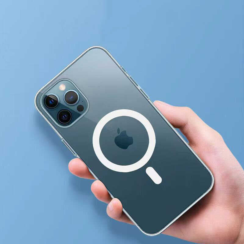 Apple iPhone 13 Kılıf Zore Tacsafe Wireless Kapak Renksiz