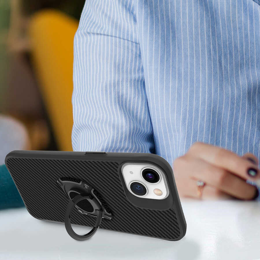 Apple iPhone 13 Kılıf Zore Timo Kapak Siyah