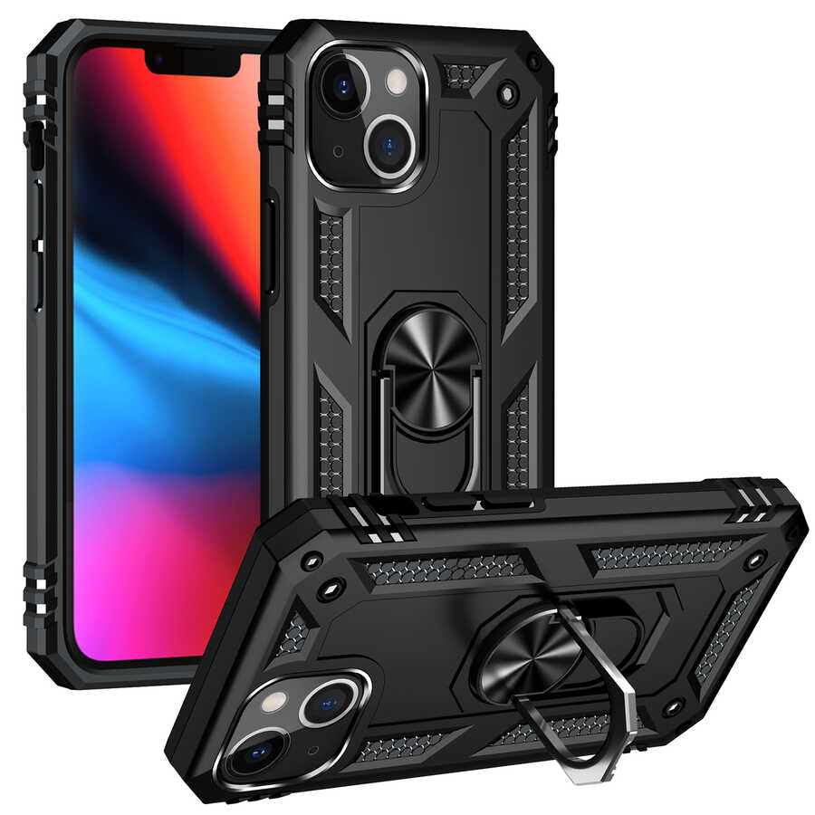 Apple iPhone 13 Kılıf Zore Vega Kapak Siyah