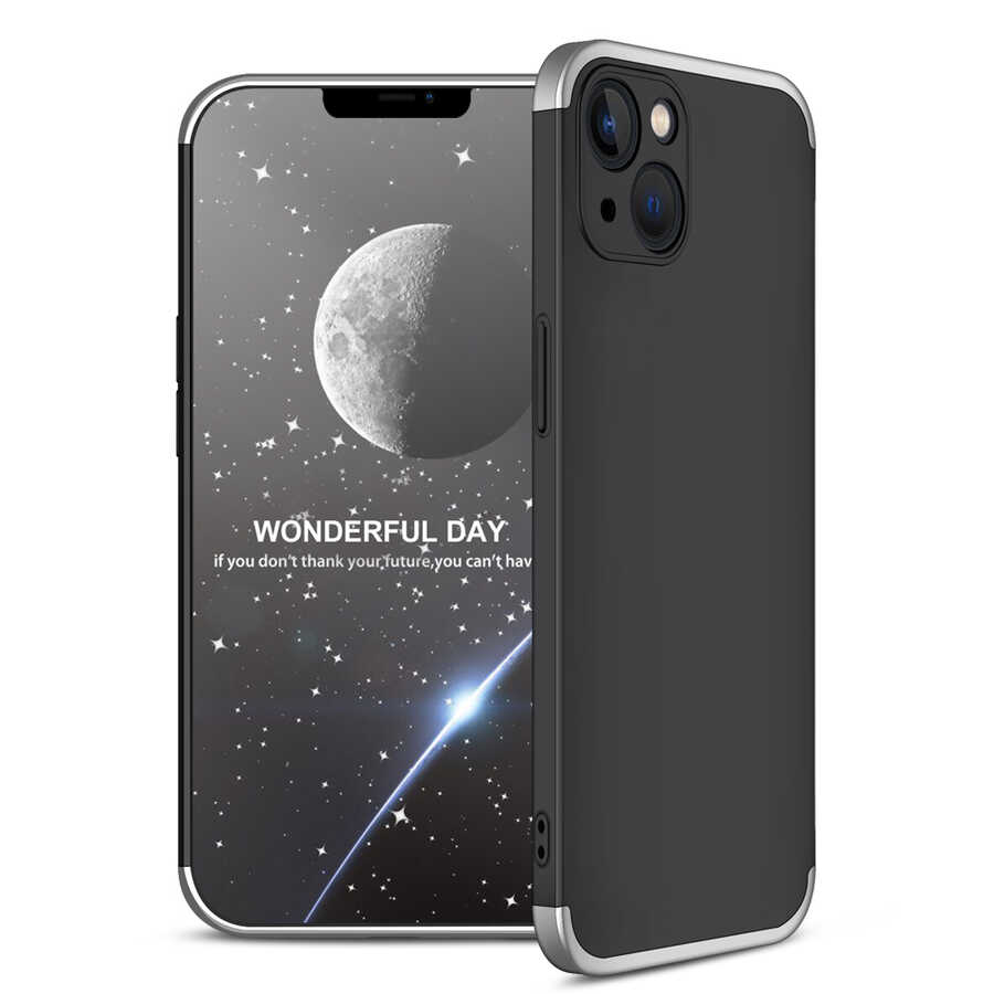 Apple iPhone 13 Mini Kılıf Zore Ays Kapak Siyah-Gri