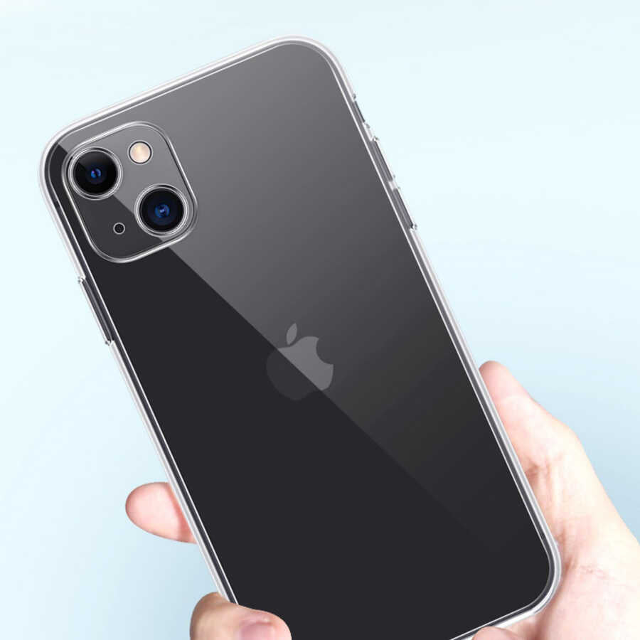 Apple iPhone 13 Mini Kılıf Zore Blok Kapak Renksiz