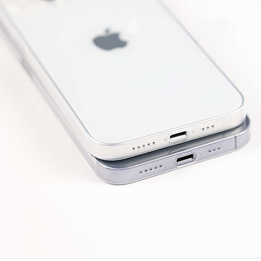 Apple iPhone 13 Mini Kılıf Zore Blok Kapak Renksiz