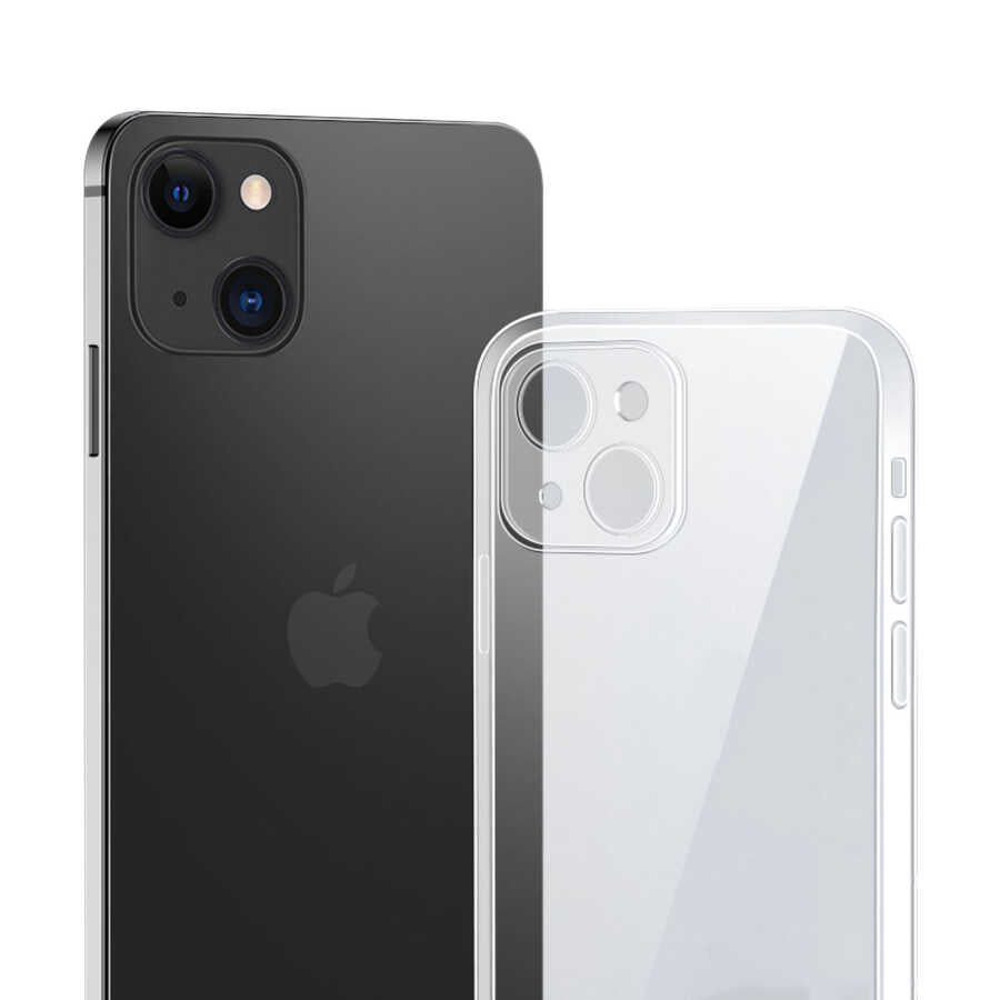 Apple iPhone 13 Mini Kılıf Zore Blok Kapak Renksiz