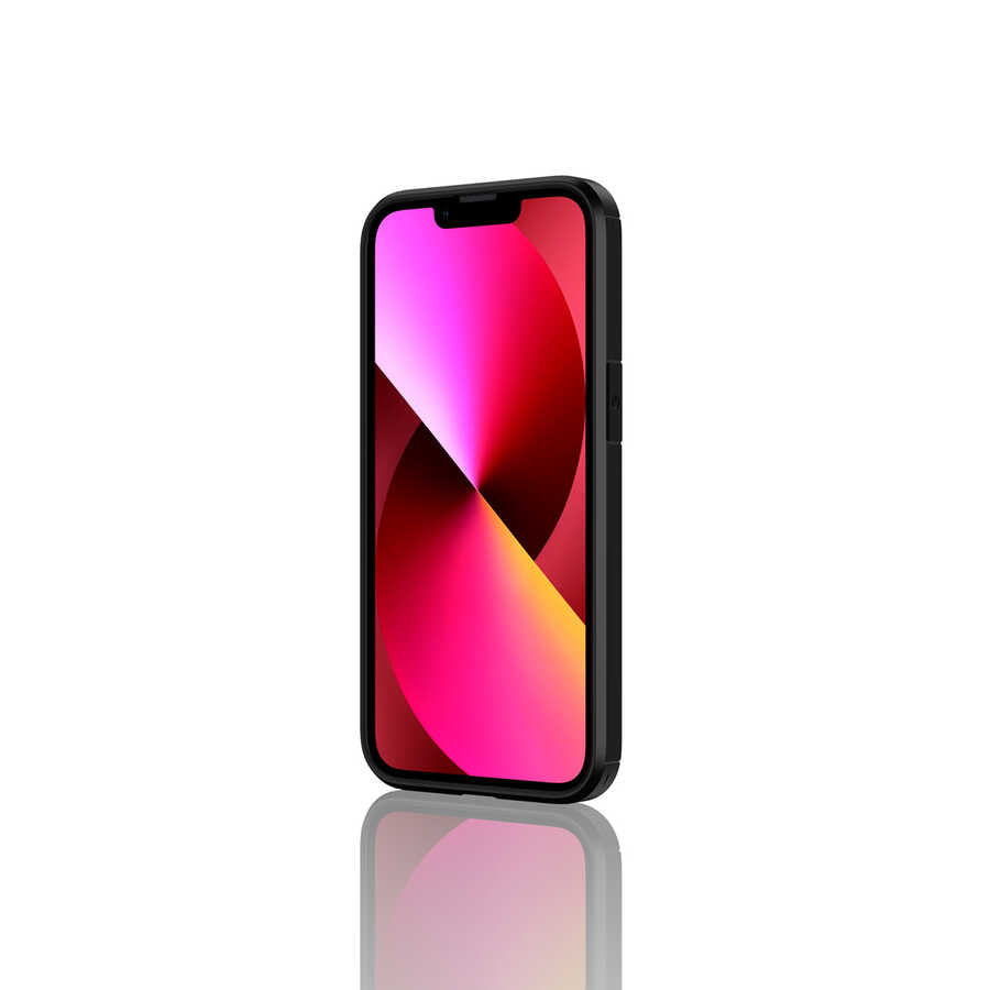 Apple iPhone 13 Mini Kılıf Zore İnoks Kapak Mavi