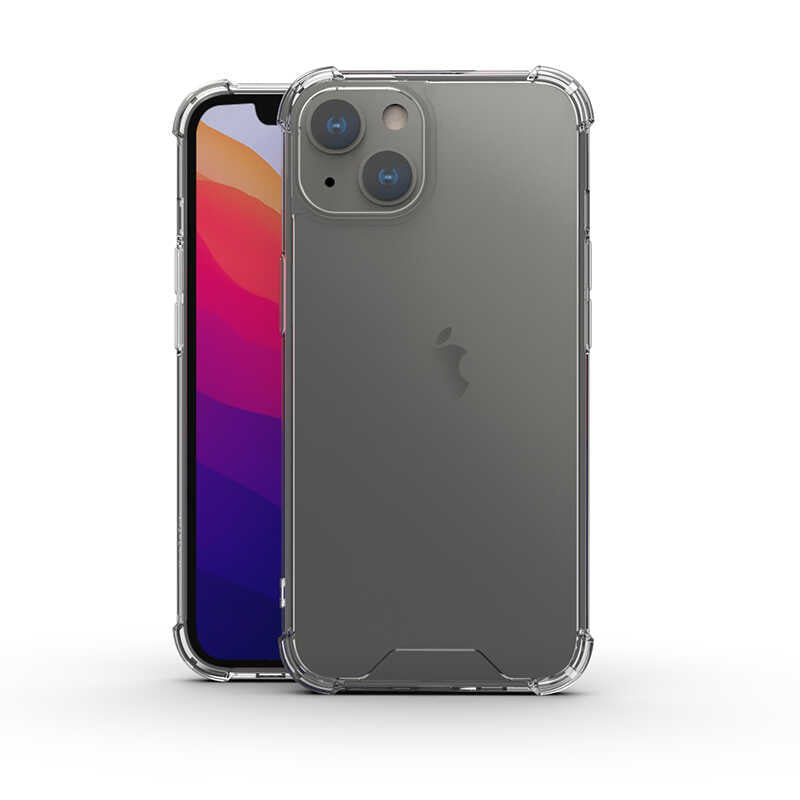 Apple iPhone 13 Mini Kılıf Zore Kamera Korumalı Nitro Anti Shock Silikon Renksiz