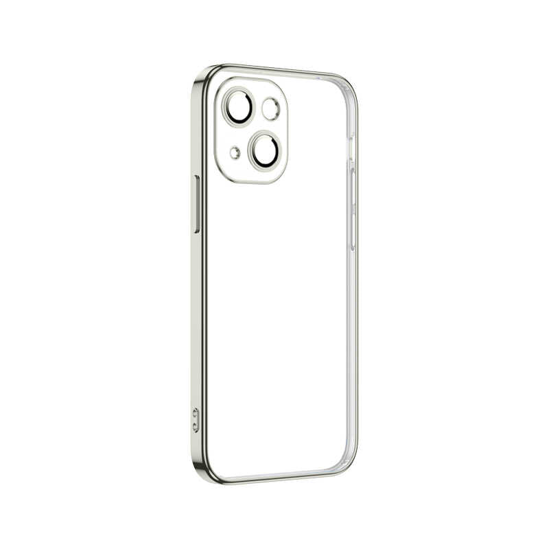Apple iPhone 13 Mini Kılıf Zore Krep Kapak Gümüş