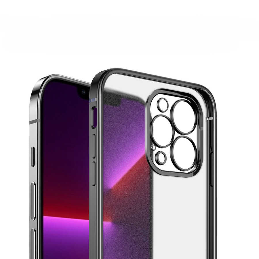 Apple iPhone 13 Mini Kılıf Zore Mat Gbox Kapak Siyah