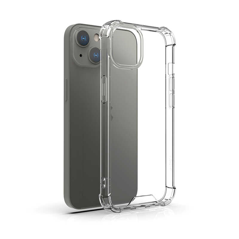 Apple iPhone 13 Mini Kılıf Zore Nitro Anti Shock Silikon Renksiz