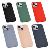 Apple iPhone 13 Mini Kılıf Zore Silk Silikon Koyu Yeşil