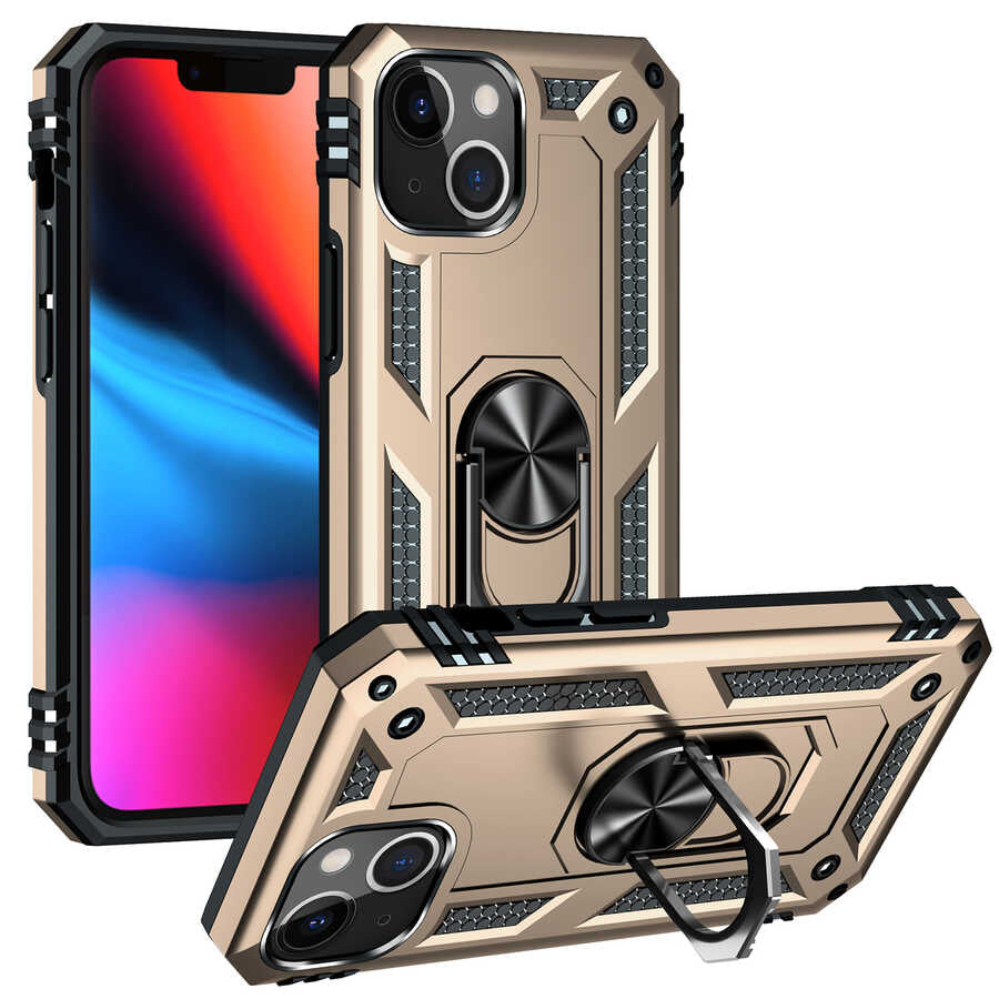 Apple iPhone 13 Mini Kılıf Zore Vega Kapak Gold