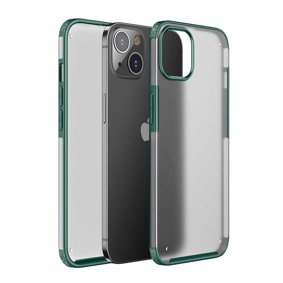Apple iPhone 13 Mini Kılıf Zore Volks Kapak Koyu Yeşil