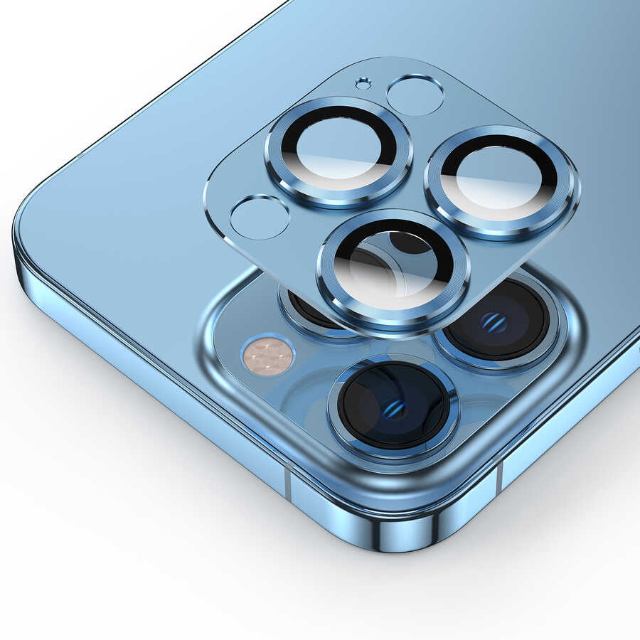 Apple iPhone 13 Mini Zore CL-03 Kamera Lens Koruyucu Kırmızı