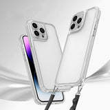 Apple iPhone 13 Pro Kılıf Airbagli Takılabilir Askı Aparatlı Zore Snap Silikon Kapak Şeffaf