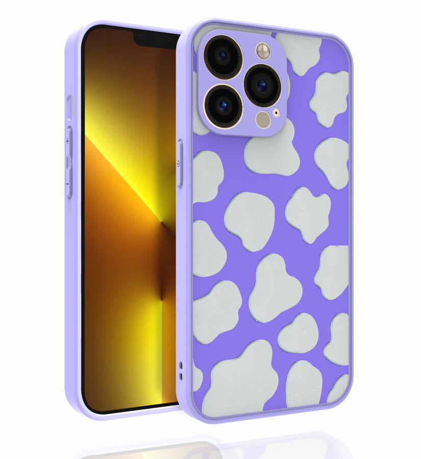 Apple iPhone 13 Pro Kılıf Desenli Kamera Korumalı Parlak Zore Nora Kapak NO5