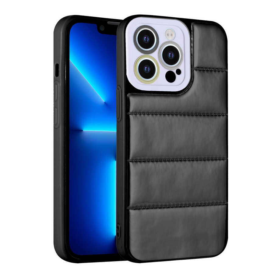 Apple iPhone 13 Pro Kılıf Kamera Korumalı Airbagli Renkli Zore Seksek Kapak Mor