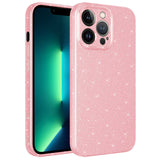 Apple iPhone 13 Pro Kılıf Kamera Korumalı Simli Lüks Zore Koton Kapak Pembe