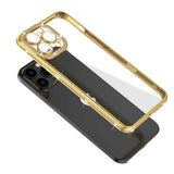 Apple iPhone 13 Pro Kılıf Kamera Korumalı Taşlı Zore Mina Kapak Rose Gold