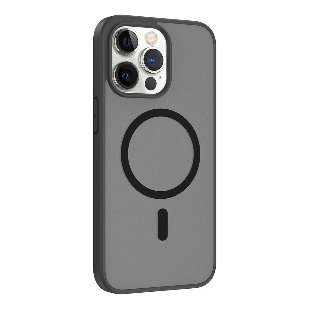 Apple iPhone 13 Pro Kılıf M-safe Şarj Özellikli Babet Kapak Siyah