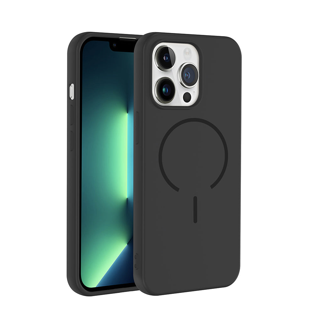 Apple iPhone 13 Pro Kılıf M-safe Şarj Özellikli Meta Kapak Lacivert