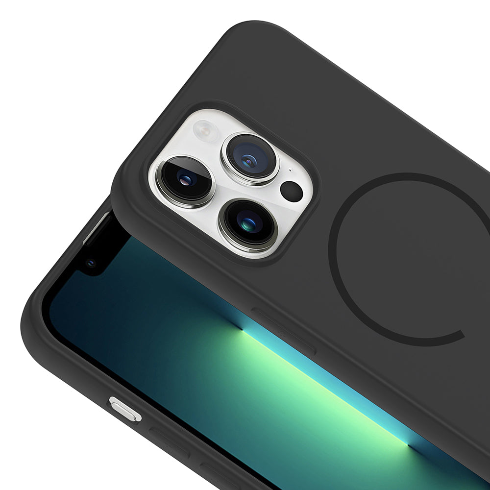 Apple iPhone 13 Pro Kılıf M-safe Şarj Özellikli Meta Kapak Lacivert