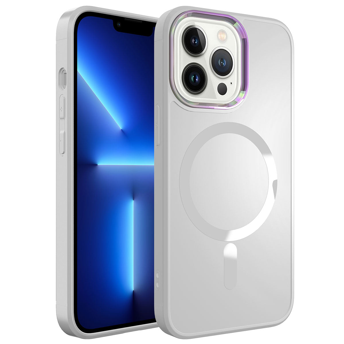 Apple iPhone 13 Pro Kılıf M-safe Wireless Şarj Özellikli Zore Stil Kapak Koyu Yeşil