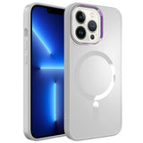 Apple iPhone 13 Pro Kılıf M-safe Wireless Şarj Özellikli Zore Stil Kapak Sierra Mavi