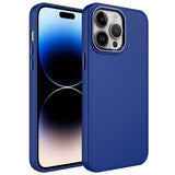 Apple iPhone 13 Pro Kılıf Metal Çerçeve ve Buton Tasarımlı Silikon Zore Luna Kapak Lacivert
