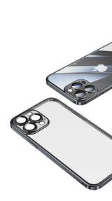 Apple iPhone 13 Pro Kılıf Sert PC Renkli Çerçeveli Zore Riksos Kapak Gold