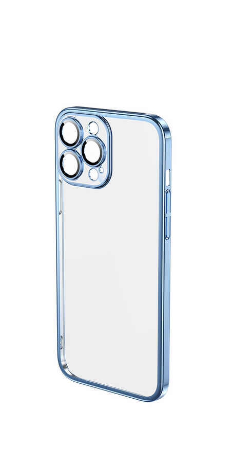 Apple iPhone 13 Pro Kılıf Sert PC Renkli Çerçeveli Zore Riksos Kapak Gold