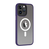 Apple iPhone 13 Pro Kılıf Wireless Şarj Özellikli Zore Hibrit M-safe Kapak Gri
