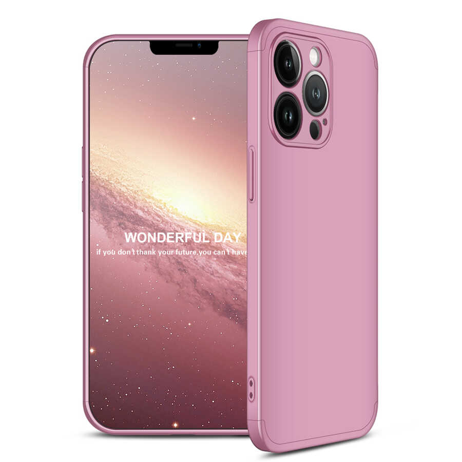 Apple iPhone 13 Pro Kılıf Zore Ays Kapak Rose Gold