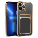 Apple iPhone 13 Pro Kılıf Zore Bark Kartlıklı Kapak Siyah