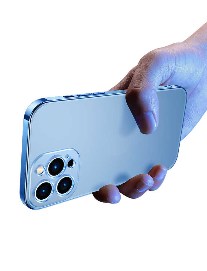Apple iPhone 13 Pro Kılıf Zore Bobo Kapak Mavi
