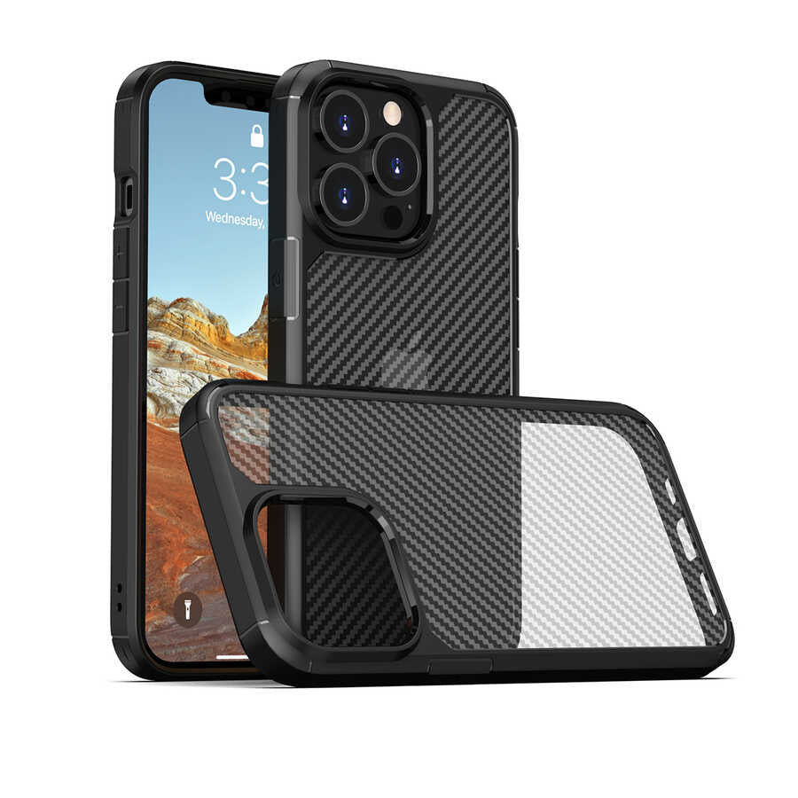 Apple iPhone 13 Pro Kılıf Zore İnoks Kapak Mavi