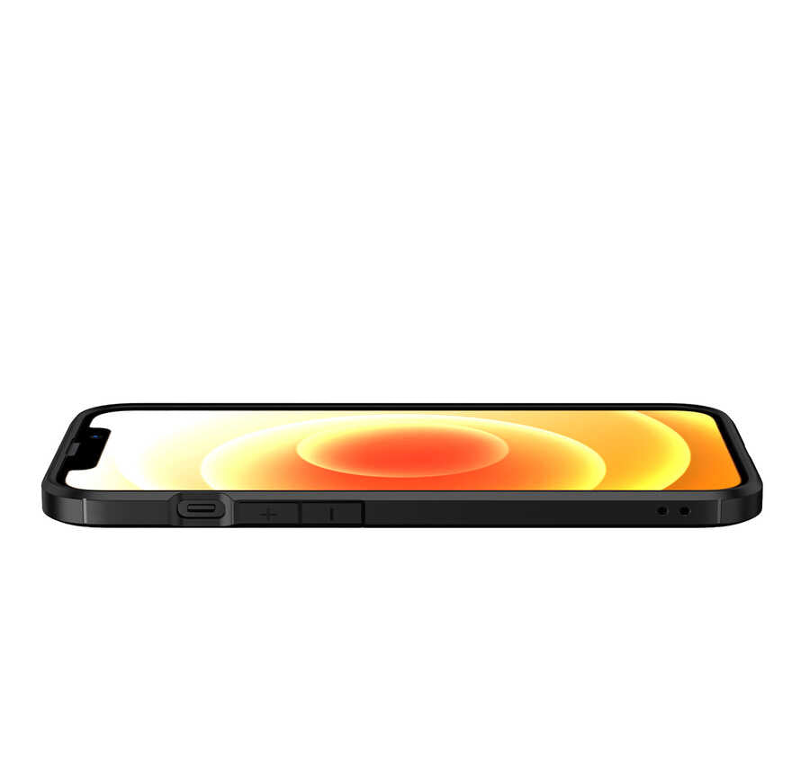 Apple iPhone 13 Pro Kılıf Zore İnoks Kapak Siyah