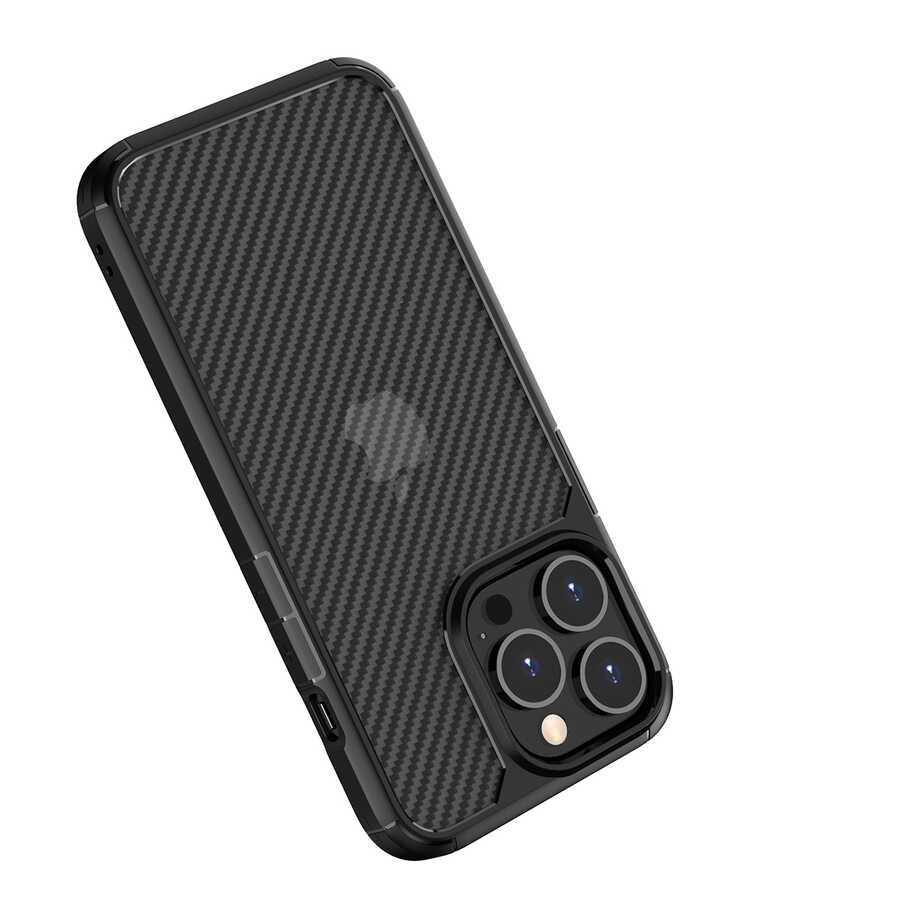 Apple iPhone 13 Pro Kılıf Zore İnoks Kapak Mavi