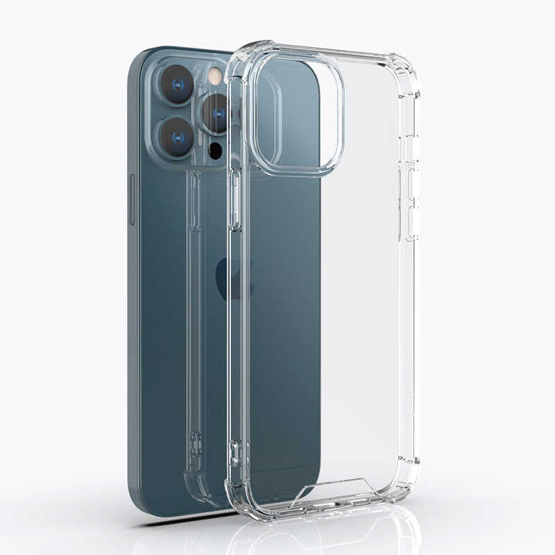 Apple iPhone 13 Pro Kılıf Zore Kamera Korumalı Nitro Anti Shock Silikon Renksiz