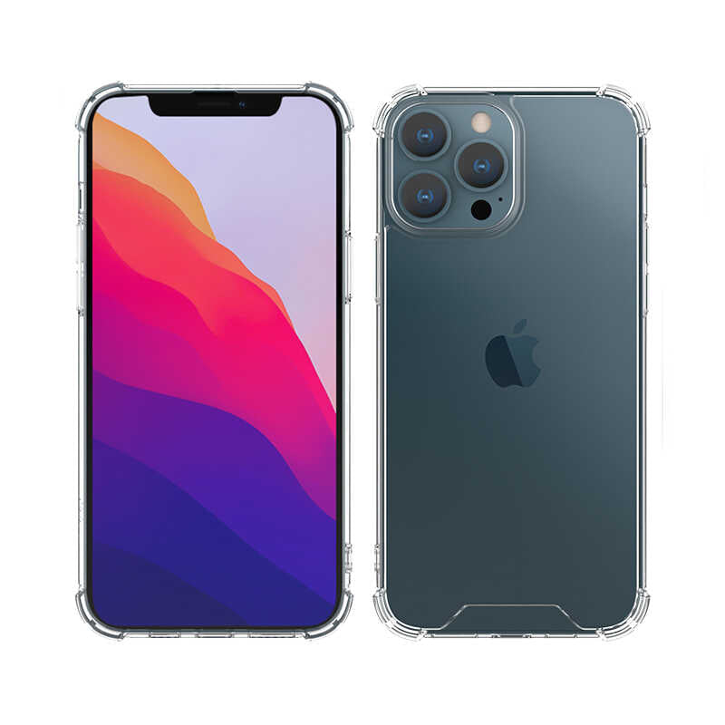 Apple iPhone 13 Pro Kılıf Zore Kamera Korumalı Nitro Anti Shock Silikon Renksiz