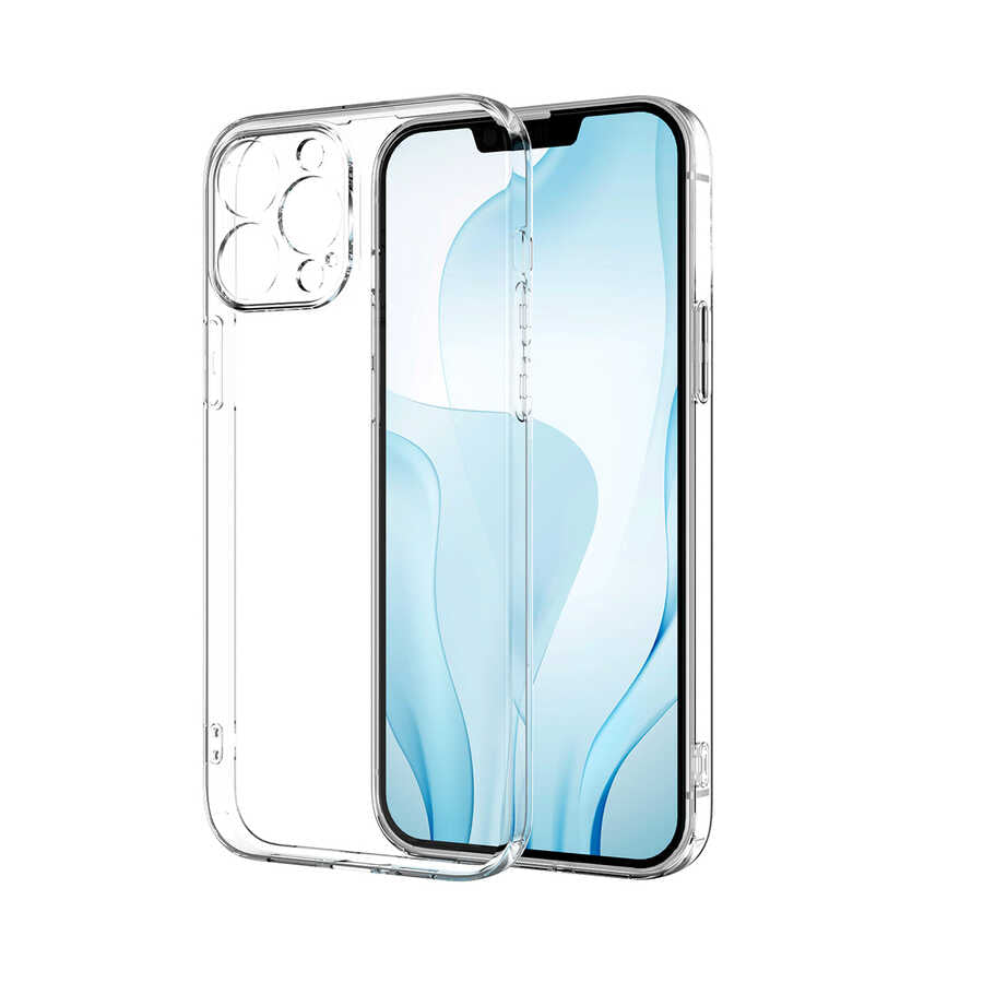 Apple iPhone 13 Pro Kılıf Zore Kamera Korumalı Süper Silikon Kapak Renksiz