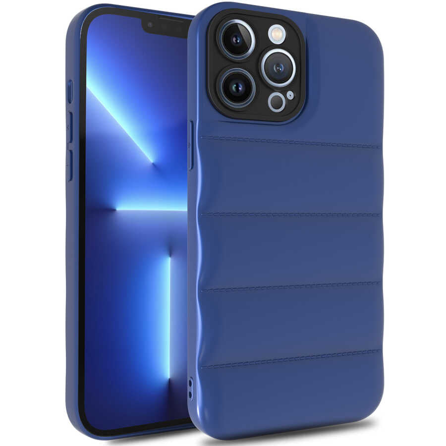 Apple iPhone 13 Pro Kılıf Zore Kasis Kapak Saks Mavi